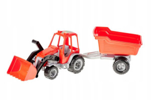 Traktor z ładowarką i przyczepą – model 138