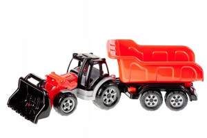 Traktor MAX z ładowarką i przyczepą – model 350
