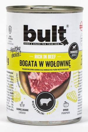 BULT Karma Mokra Dla Psa Bogata w Wołowinę 800g