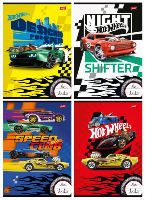 Zeszyt A4 32k linia wąska nauki pisania Hot Wheels