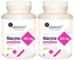 Aliness Niacyna Witamina B3 500mg 2x100kaps.