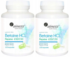 Aliness Betaina HCL Kwas solny Pepsyna 650/150mg
