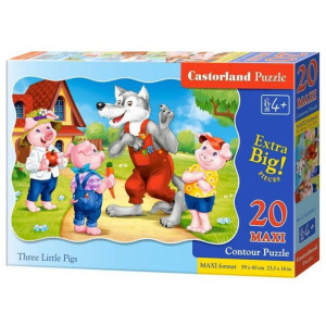Puzzle 20el.maxi three pigs