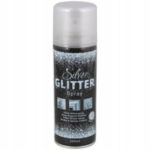 Srebrny Lakier Brokat Spray 200 Ml Dekoracyjny 63