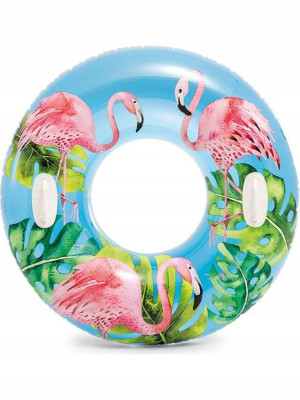 Koło dmuchane do pływania INTEX 97 cm FLAMINGI RÓŻ