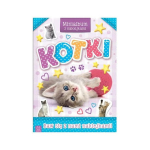 Kotki minialbum z naklejkami