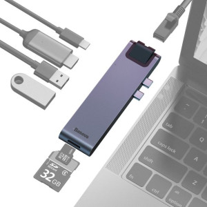 Baseus Wielofunkcyjny Hub 7w1 Stacja Dokująca Usb C Thunderbolt (macbook Pr
