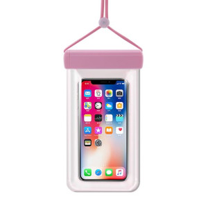 Wodoodporne Etui Na Telefon 115 Mm X 220 Mm Torebka Na Basen Plażę Jasnoróż