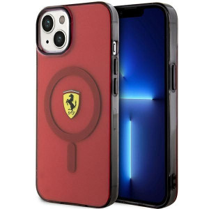 Ferrari Fehmp14surkr Iphone 14 6,1" Czerwony/red Hardcase Translucent Magsa