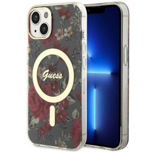 Guess Guhmp14mhcfwsa Iphone 14 Plus 6.7" Zielony/khaki Hardcase Flower Mags