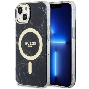 Guess Guhmp14mpcumak Iphone 14 Plus 6.7" Czarny/black Hardcase Marble Magsa
