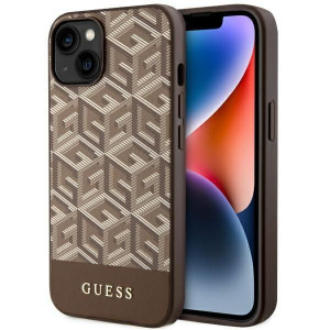 Guess Guhmp14shgcfsew Iphone 14 6.1" Brązowy/brown Hardcase Gcube Stripes M