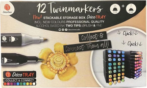 Twin Markery Podwójne 12 Sztuk Decotray Pastel 417