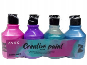 Farby akrylowe zestaw 4 szt x 150 ml perłowe 832