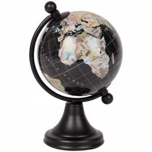 Globus Dekoracyjny 9,5 X 8,5 X 14,5 Cm Mini Black