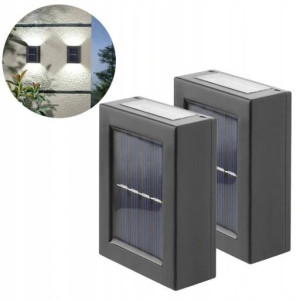 2x Lampki Solarne Ogrodowe Lampa Solarna Kinkiet
