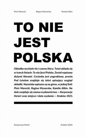 To nie jest Polska Piotr Marecki, Regina Mynarska, Kamila Albin