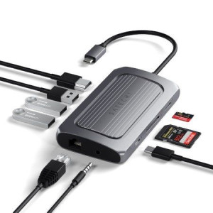 Adapter Hub Satechi Multiport Usb-c (usb-c4, 3x Usb-a, 8k Hdmi, Ethernet, C