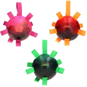 Dog Comets Hypernova 15cm - piłka nożna dla psa, z uchwytami i pompką