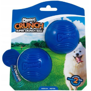 Chuckit! Super Crunch Ball M (6,4cm) - chrupiąca, trzeszcząca piłka gumowa
