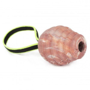 Julius K9 Duoplay Ball Neon 8,5cm - kauczukowa zabawka dla psa, z uchwytem