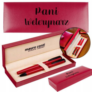 Zestaw Piśmienniczy Czerwony DLA WETERYNARKI Wzory
