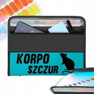 Teczka TURKUS Na Dokumenty A4 KORPO SZCZUR Wzory