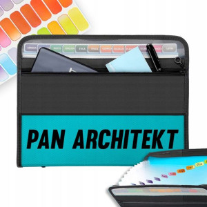 Teczka TURKUS Z Przegrodami A4 DLA ARCHITEKTA Wz