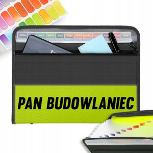 Teczka ZIELONA Na Dokumenty DLA BUDOWLAŃCA Wzory