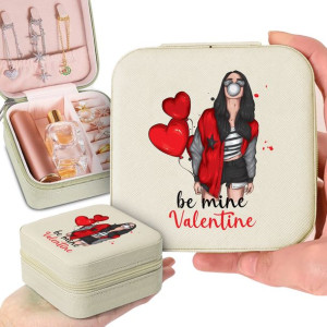 Modne Pudełko Etui Na Biżuterię Beżowy BE MINE Wz