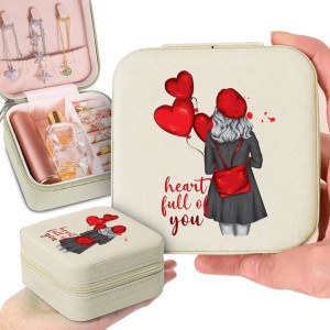 Pudełko Etui Na Biżuterię Beżowy FULL OF YOU Wzory