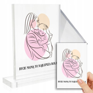Ramka Akryl Prezent DZIEŃ MATKI Mama Rola Życia Wz