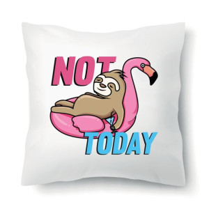 Poduszka Biała Do Snu Leniwiec NOT TODAY Wzory