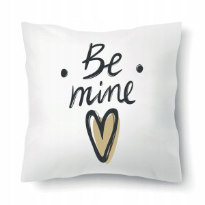 Poduszka Biała Na Prezent Heart Serce BE MINE Wz