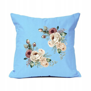 Poduszka Blue Prezent Do Snu KWIATY FLOWER Wzory