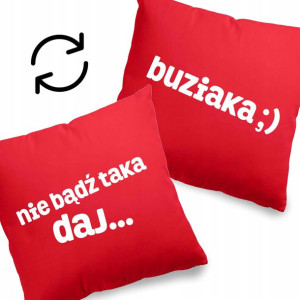 Poduszka Czerwona Na Walentynki DAJ BUZIAKA Wzory