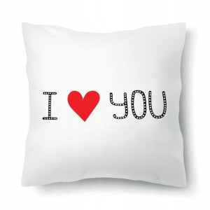 Poduszka Prezent Na Walentynki I LOVE YOU Wzory