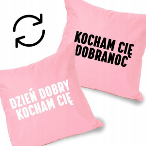 Poduszka Różowa Na Walentynki KOCHAM CIĘ Wzory