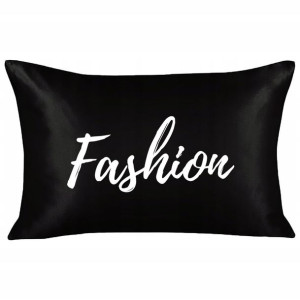 Poduszka Satynowa Czarna Do Spania FASHION Wzory