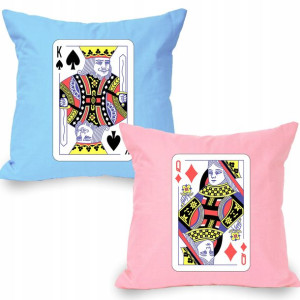 Zestaw Poduszek Na Walentynki CARD QUEEN KING Wz