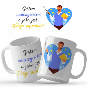 Kubek Biały Prezent DLA NAUCZYCIELA Wzory + Gratis