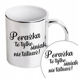 Kubek Błyszczący Srebrny Na Prezent Motywacyjne Wz