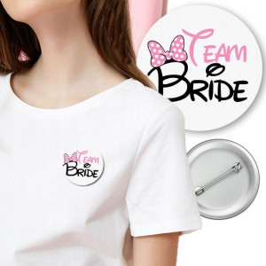 Przypinka Na Wieczór Panieński TEAM BRIDE Wzory