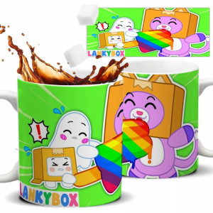 Kubek Biały Na Prezent Dla Fana LANKYBOX Wzory