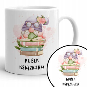 Kubek Biały Na Prezent DLA KSIĄŻKOHOLIKA Wzory