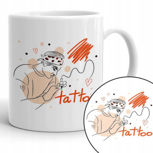 Kubek Biały Na Prezent dla TATUAŻYSTY TATTOO Wzory