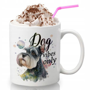 Kubek Biały Na Prezent Psiary DOG VIBES ONLY Wzory