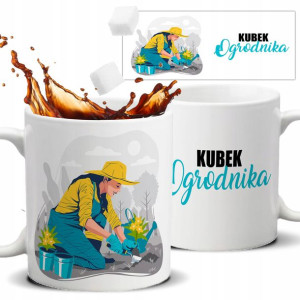 Kubek Biały Na Prezent Upominek DLA OGRODNIKA Wz