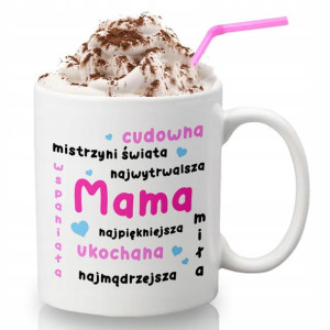Kubek Biały Prezent Na DZIEŃ MATKI Super Mama Wz