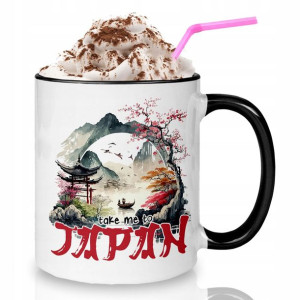 Kubek Black Na Prezent Dla Miłośnika JAPONII Wzory
